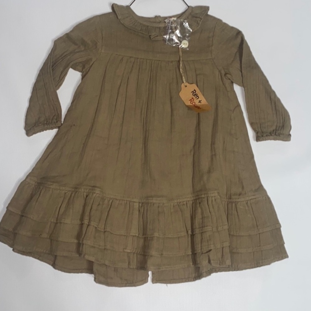 Ren & rouge dress Olive green - Picture 3 of 4